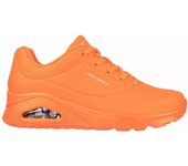 Zapatillas Skechers Uno Night Shades para mujer en color naranja