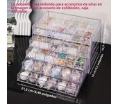 Nail art storage box, multi-layer drawer style jewelry, transparent box, diamond box, polishing head, diamond tool box