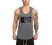 Brand Fitness Men Tank Top Bodybuilding clothes cotton Workout Vest Gyms Stringer Sleeveless Shirt sportswear undershirt