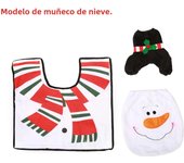 3pcs New Christmas Toilet Seat Covers Bath Mat Santa Claus Toilet Cover Xmas Bathroom Decor Home Accessories Washroom Carpet