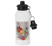 MERCHANDMANIA BIDON DEPORTIVO 600 ML ACERO INOXIDABLE CON CHUPON niño chico travieso tirachinas travesuras dibujos botella escolar deporte bicicleta