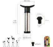 SANCO STORE - ORYX Bomba Vacio Vino Acero Inoxidable Con 2 Tapones