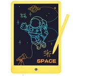 Tableta de escritura LCD de 10 pulgadas, tablero de dibujo colorido, tablero de escritura reutilizable borrable, educativo para niños de Navidad (amarillo, 10 pulgadas)