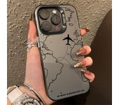 Travel-Inspired Airplane Phone Cover for iPhone 16 15 Pro Max 11 12 13 Mini 14 XS XR 7 8 Plus Shockproof Screen Protector Casing