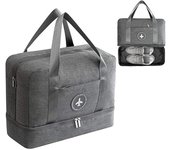 Bolsa de gimnasio impermeable, bolsa de lona, bolsa de viaje para pasar la noche, bolsa de separación seca y húmeda, bolso de mano para fin de semana, bolsa de mano deportiva para fitness y natación para hombres y mujeres