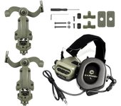 EARMOR M32 MOD4 Military Shooting Earmouff with 360° Rotation Bracket kit fit for FAST Helmet Wendy M-LOK ARC Helmet DIY Set
