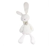 BBSKY - Muñeca de conejo de patas largas con lazo para bebé, juguete de peluche para dormir de conejo grande