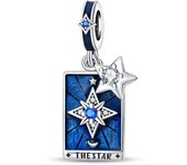 Magic Tarot Series 925 Silver Lovers Stars Moon Sun Charms Beads Fit Pandora 925 Original Bracelets DIY Birthday Jewelry Gift