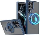 Luxury Magsafe Wireless Charging Case for Samsung S24 S23 S22 Ultra Plus Case Skin Feel Magnetic Shockproof S23 FE Cover