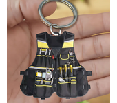 50PCS Acrylic Keychain Unique Electrician Tool Keyring Electrician Tool Bag Hanging Pendant Decoration Bag Accessories Gift