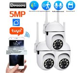 Tuya 5MP Wifi IP Camera Color night vision indoor Auto Tracking Wireless PTZ CCTV Security Surveillance Camera Smart Life Cam