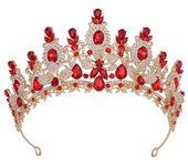 Tiara de cristal con forma de gota de agua de lujo para mujeres, bodas, niñas, fiestas de cumpleaños, corona, accesorios para el cabello