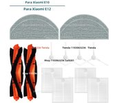 Compatible For Xiaomi Robot Vacuum E10 E12 E10C C103 Replacement Spare Parts Accessories Side Brush Hepa Filter Mop Cloth