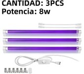 1-5Pcs Black Light Lamp UV Black Light Tube 8W 6W Ultraviolet Germicidal Light Blacklight Bar for Halloween Party Disco UV Lamp