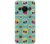 Tumundosmartphone Funda Silicona Líquida Verde para Xiaomi Redmi A3 diseño Catrina Dibujos