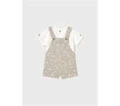 Moda infantil niño MAYORAL 1.650 062 CONJUNTO PETO PUNTO HUESO 35491 25V