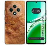 Tumundosmartphone Funda Silicona para Oppo Reno 12FS 4G / 12 FS 5G diseño Madera 04 Dibujos