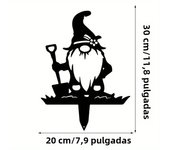1pc Metal Craft Santa Insert Yard Gnome Silhouette Decoration Lawn Gnome Stakes Gnome Garden Decoration Large Outdoor Metal Yard