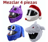 Christmas Motorcycle Helmet Cover Santa Claus Hat Full Face Funny Plush Moto Helmet Decoration Xmas Motorcycle Skiing Accessorie