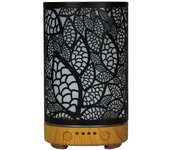 Aroma Diffuser Iron Hollow Leaves Ultrasonic Air Humidifier Desktop Humidifier Smart Home Appliances Room Decor with Led Light