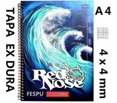 Cuadernos CAMPUS Formato A4, Tapa Extradura, 80 Hojas, Cuadrícula 4x4mm, con Pegatinas, Papel Resistente, Material Escolar, Alta Calidad