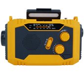 Radio meteorológica de emergencia con manivela, radio meteorológica, radio de manivela, 5000 mAh, carga solar, funciona con manivela y batería, linterna de emergencia para exteriores