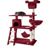 Tectake - Rascador para gatos Marcel | Medidas (largo x ancho x alto): 105 x 60 x 141 cm | Muchas posibilidades de juego y descanso y vistas excelentes | Bonito y práctico árbol rascador para afilarse las uñas | Muy compacto