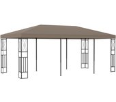 vidaXL Cenador de tela gris taupé 6x3 m