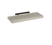 Lola Home Estante de pared de madera MDF gris de 23x60 cm