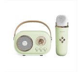 Mini Altavoz Bluetooth Karaoke Con Micrófono Inalámbrico Subwoofer Soporte de Tarjeta TF Familia KTV Al Aire Libre Componentes Audio