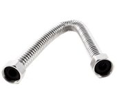 Manguera de ducha de acero inoxidable de 19 mm para baño Manguera de ducha de 30 cm plateada([HK])