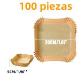 Rectangle Air Fryer Disposable Baking Paper Liner, Non-Stick Food Grade Silicone Oil Paper Tray Microwave Oven Kitchen Cooker