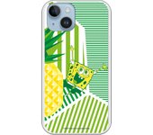 Funda original compatible con Iphone 14 Pluscon diseño de Bob Esponja Franjas Verdes