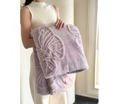 1 piece - Taffeta Flannel Blanket Solid Color Butterfly Fluffy Soft Blanket Sofa Throw Blanket One Piece