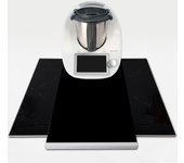 APCym - Tabla deslizante Negra Lisa Negra Vinilada para Robot de Cocina Thermomix, Monsieur Cuisine, Mambo, Aldi, Lidl,  Tamaño 60x30cm