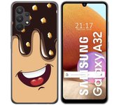 Tumundosmartphone Funda Gel Tpu para Samsung Galaxy A32 4G diseño Helado Chocolate Dibujos
