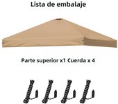 10x10 pop-up canopy tent top replacement with roof cover with ventilation waterproof outdoor garden terrace pavilion sunshade