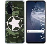 Funda Silicona para Vivo Y70 diseño Camuflaje 01 Dibujos