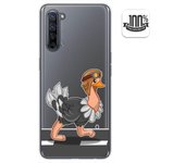 Tumundosmartphone Funda Gel Transparente para Oppo Find X2 Lite diseño Avestruz Dibujos