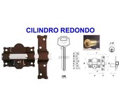 Avl cerrojo 8101-r -105 p. 50 mm c-redondo llave-boton 3 llaves