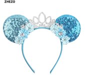 Disney Mickey Mouse Oor Hoofdbanden Frozen Elsa Anna Strik Pailletten Hoofdband Kids Party Cadeau Kinderen Diy Haaraccessoires