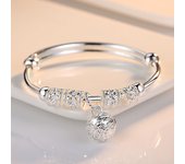 Pulseras Ajustables De Bolas Con Campanas Huecas En Plata De Alta Calidad Para Mujer Joyería De Moda Para Fiestas Y Bodas Regalos Del Festival