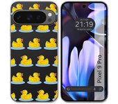 Tumundosmartphone Funda Silicona Transparente para Google Pixel 9 Pro 5G diseño Pato Dibujos