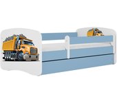 Cama 140 x 70 cm Kocot Kids com colchão BabyDreams Truck Blue