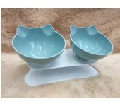 Non-Slip Double Cat Bowl Pet Water Food Feed Dog Bowls Pet Bowl With Inclination Stand Cats Feeder Feeding Bowl Kitten Supplies