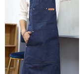 Good Quality Apron Waterproof Men's Solid Cotton Work Apron With Kangaroo Pocket, Durable Carpenter Apron Store Apron For Men