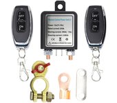 12V Car Battery Relay Wireless Remote Battery Disconnect Switch Battery Switch Cut Master Switch with 2 Remote Controllers