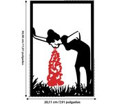 1PC Metal Silhouette Mural Decoration, Metal Iron Crafts,Wall Art Sculpture Indoor Outdoor Decoration