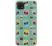Funda Silicona Líquida Verde para Samsung Galaxy A22 5G diseño Catrina Dibujos