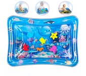 Tapete de agua para bebé, tapete de juego acuático sin BPA, juguetes para bebés de 3 a 6 a 9 meses, tapete inflable para el tiempo boca abajo, actividades divertidas para estimular el crecimiento de su bebé, juguete para niños Ocean